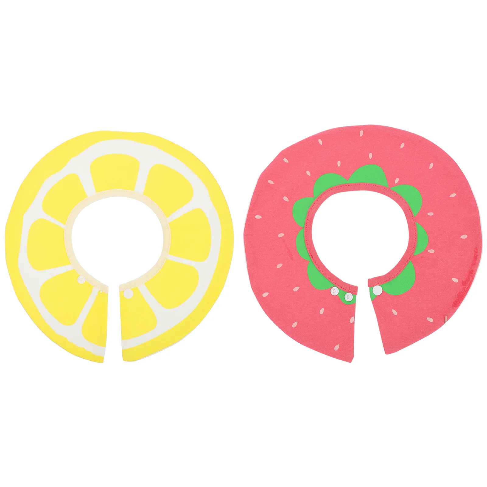 

2 Pcs Bib Infant Feeding Bibs Rotating Round Cotton Drool Waterproof Baby Teething