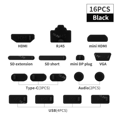 1 комплект универсальная Пылезащитная заглушка для ноутбука 16 шт. Пылезащитная заглушка для ноутбука Usb Водонепроницаемый чехол для интерфейса компьютера