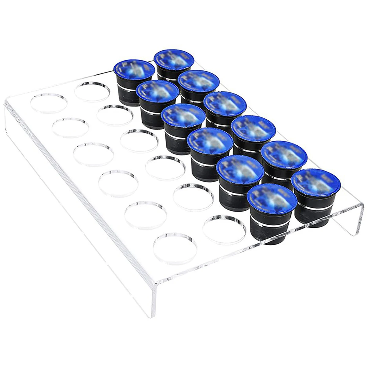 

Подставка для кофейных капсул, прозрачный Органайзер из акрила на 24 Отверстия, многоразовый компактный, для кофейных капсул