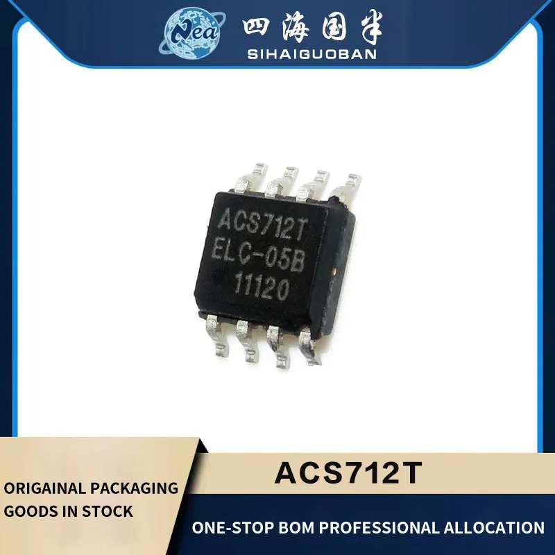 

2PCS Electronic Components ACS712TELC-20A SOP8 ACS712T Hall Effect Sensor