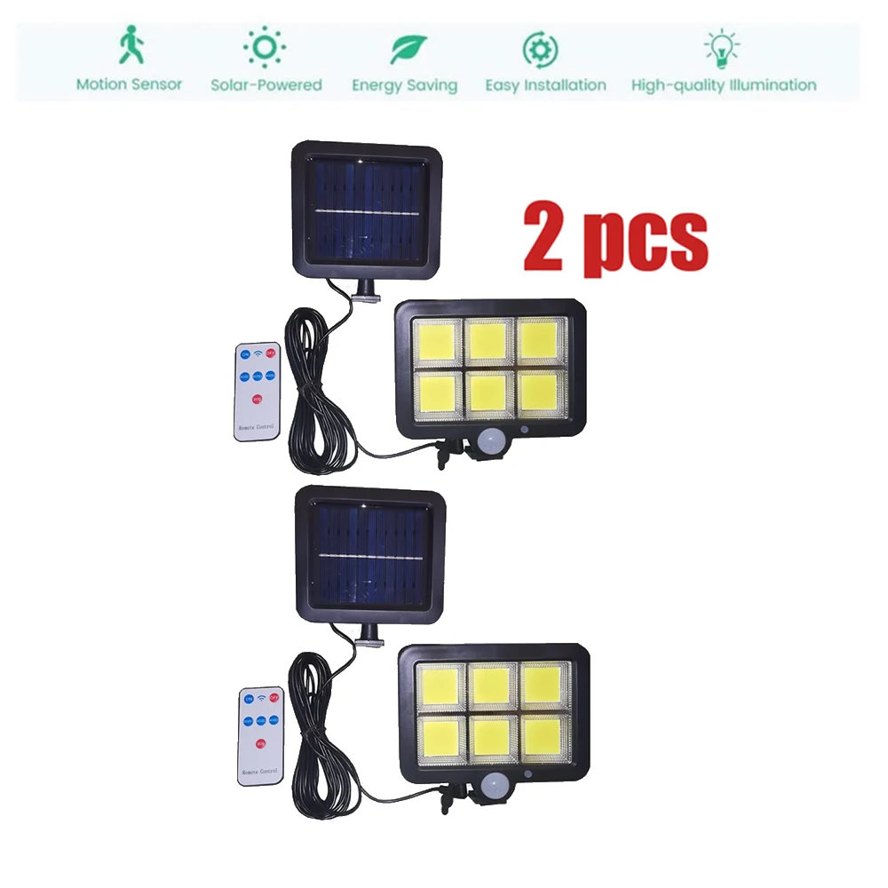 

seperable 3 Modes LED COB Outdoor Solar Wall Lamp Waterproof PIR Motion Sensor Garden Light Solar Powered Spotlight Sunlight Str