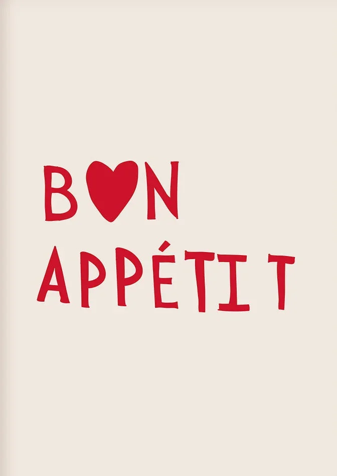 Minimalist Heart Red Quote Poster Prints Aesthetic Kitchen Cute Cooking Wall Art Picture Nordic Canvas Painting Restaurant Decor