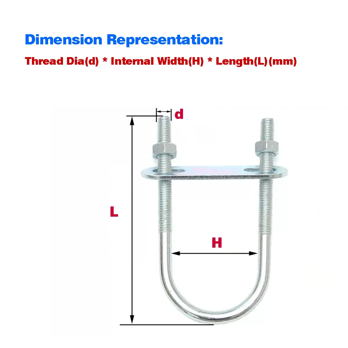 

Расширенный оцинкованный U-образный болт/U-винт/U-образный зажим/болт для езды/кольцевой зажим M6MN8M10M12