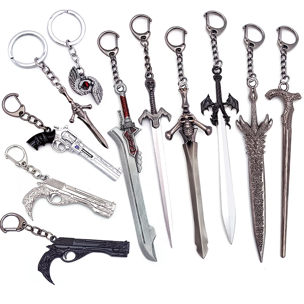 12 см игровой брелок DMC Dante Sword Rebellion Awakening Nero Red Queen брелки Revolver Ebony & White Ivory