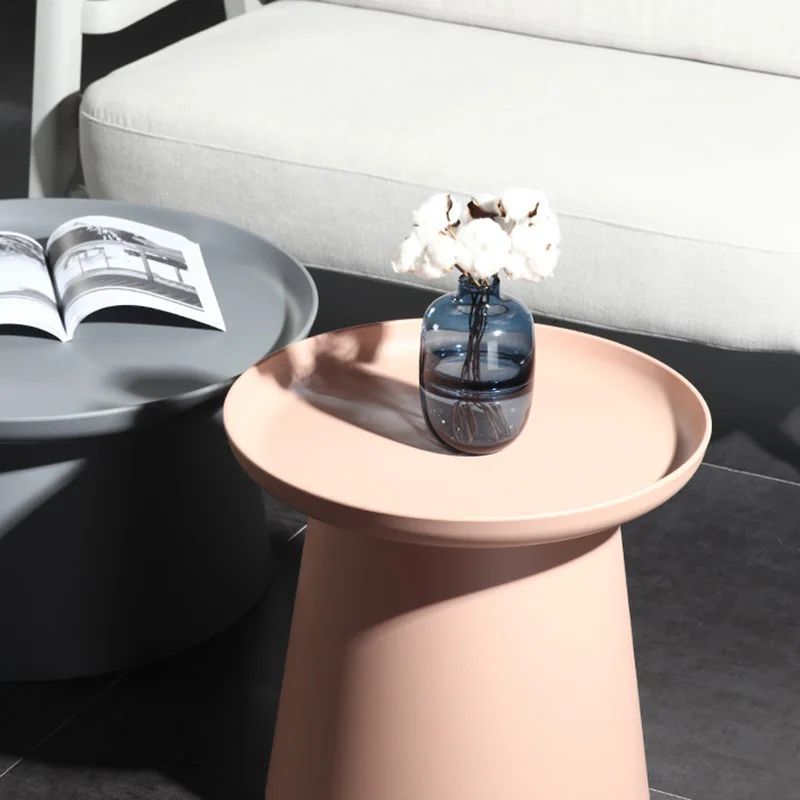 

Coffee Table Nordic Household Plastic Round Tea Table Living Room Round Tables Low Tables For Home Decoration