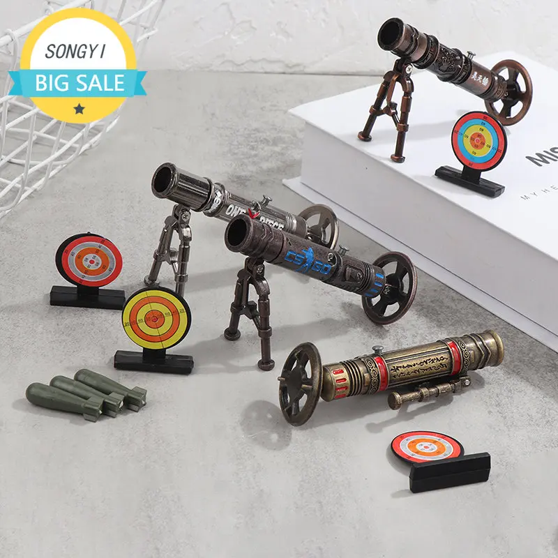 

Boy Military Weapon Minis Mortar Launcher Toys Mountain Cannon Explosion-Proof Shield Kids Education Shooting sports Toy Gifts