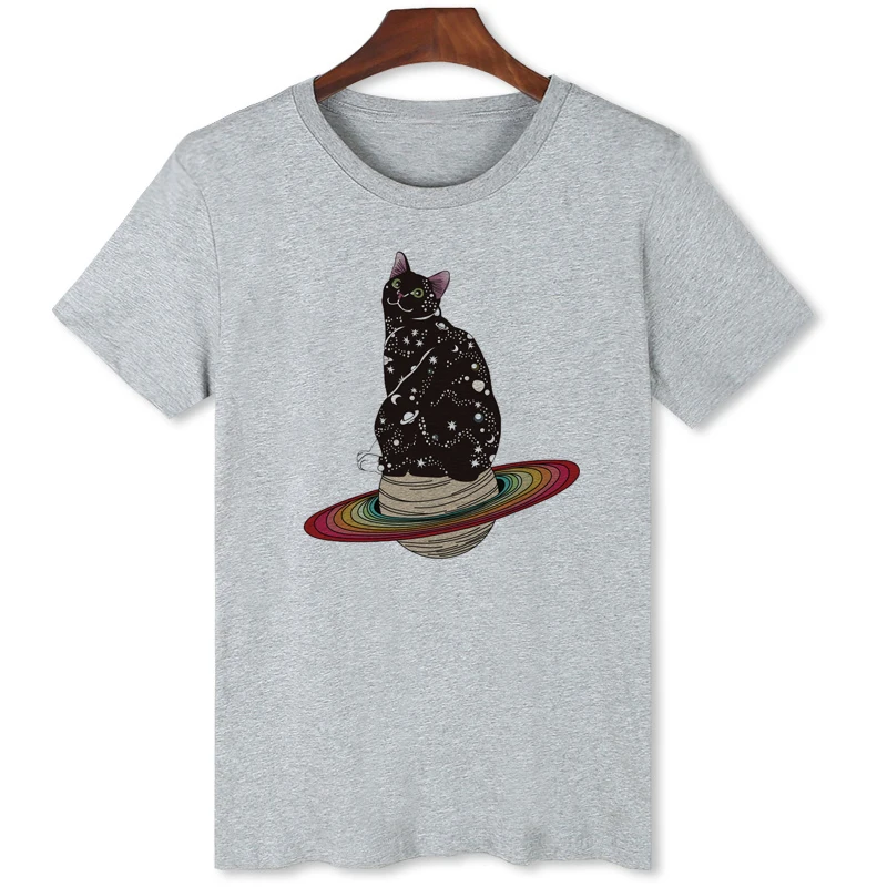 

Star Swallowing Beast Cat T-shirt Short Sleeve Tee Oversized t-shirt Clothing t shirt for Men B0116