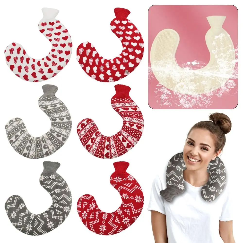 

Бытовые товары для снятия боли в шее, товары для снятия боли в бутылке с горячей водой, вязаный чехол, согревающие товары U-образной формы