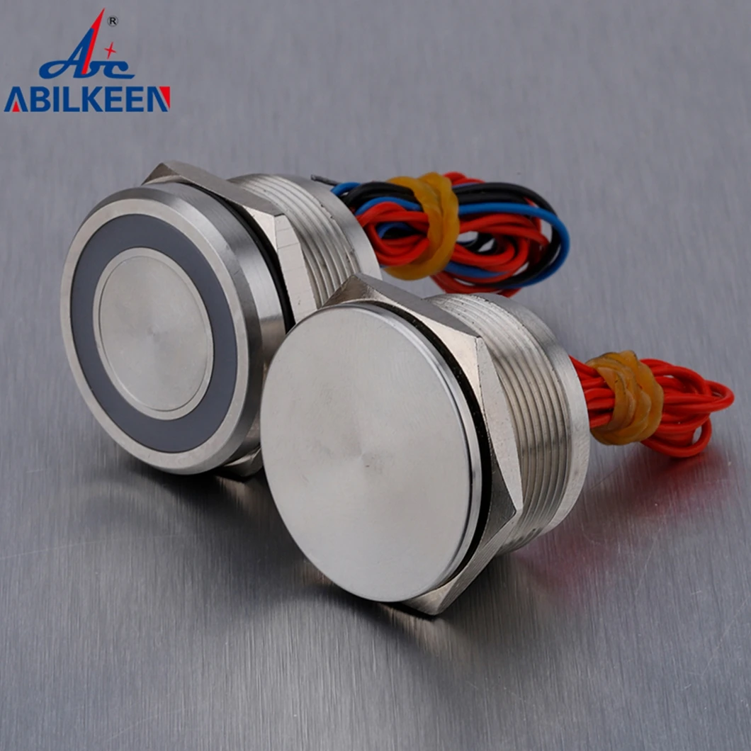 ABILKEEN 30 мм 1НО водонепроницаемый пьезоэлектрический переключатель с плоской