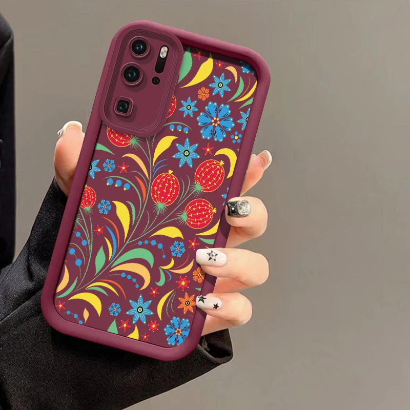 Чехол для телефона Huawei P50 Pro P Smart Pro Y9 Prime 2019 Y7A Y9S P40 Lite 5G P30 P20, роскошный противоударный матовый чехол с цветочным принтом (art.: 3920dafe0b2b2) - 3920dafe0b2b2