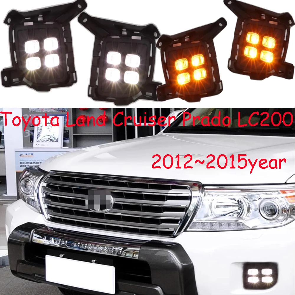 Фото Фара для бампера автомобиля Toyota Land Cruiser Prado LC200, 2012-2015 гг., светодиодные дневные ходовые огни (DRL) для Prado. №1