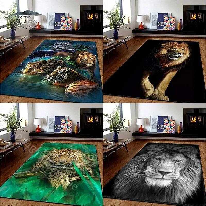 

3D Lion Printing Carpet for Bedroom Game Rug Floor Mats Cartoon Animals Series Carpets Child Play Area Rugs Home Decoration