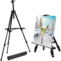 artists easel aluminum metal tripod display stand with adjustable height with portable bag for floordesktop drawing and dis