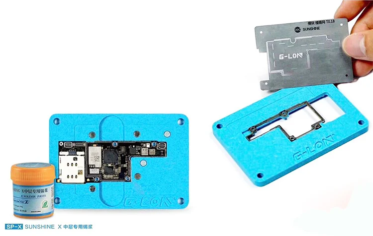 Трафарет для пайки BGA с паяльной пастой iphone X инструменты ремонта материнской