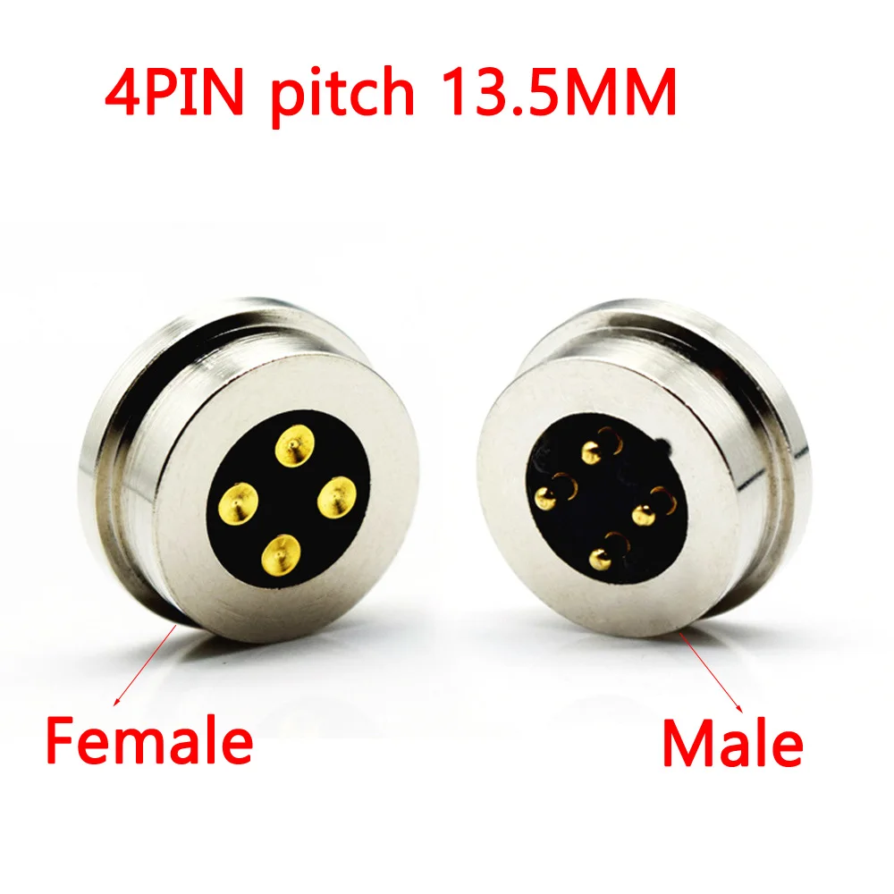 

4pin Magnetic pogo pin connector waterproof 5V2Acharging headHigh Current Strong waterproof LED Light Power Socket DC Connector