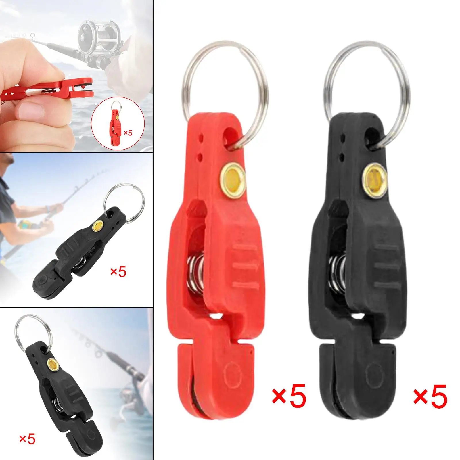 

5Pcs Heavy Tension Snap Release Clips Fishing Tools Downrigger Release Clip for Boat Fishing Planer Board Downrigger