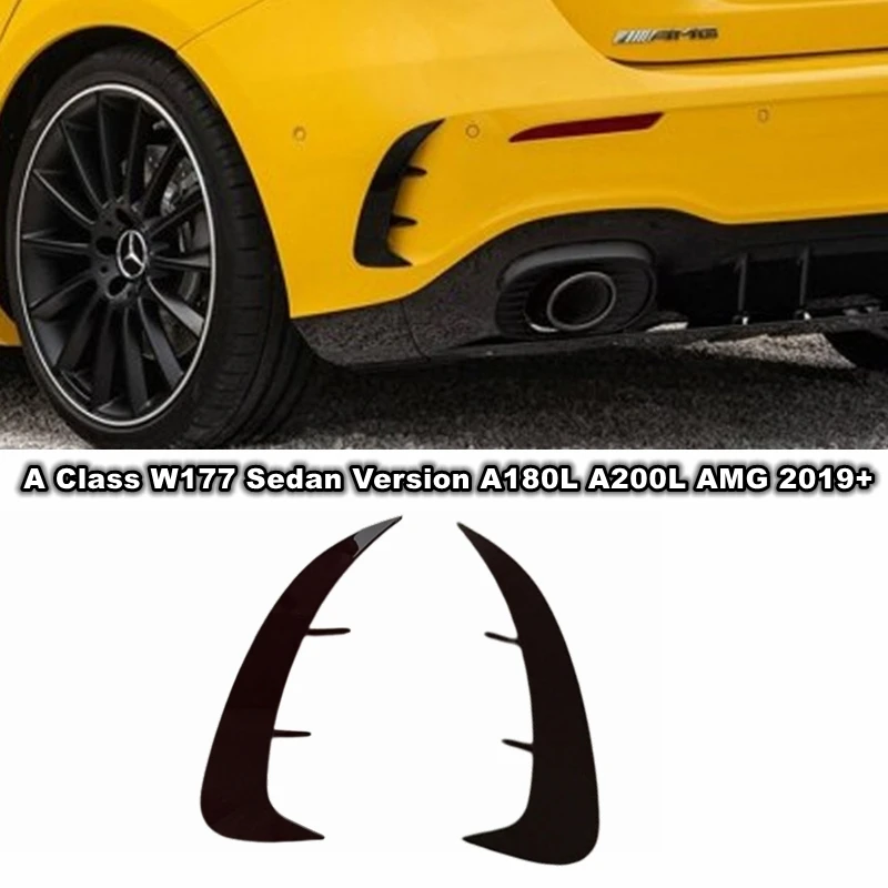 Для Mercedes Benz A Class W177 седан версия A180L A200L AMG 2019 + задний бампер спойлер боковое крыло каналки разветвители