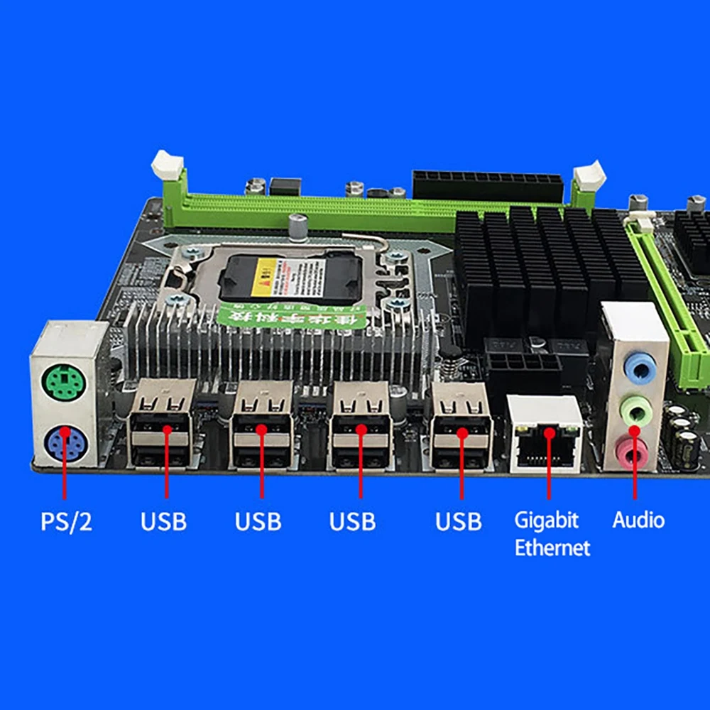 Материнская плата X58 PRO LGA 1366 DDR3 DIMM PCIE X16 8 материнская с USB интерфейсом поддерживает