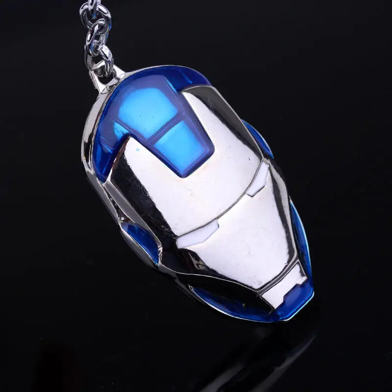 

Marvel Metal Keychain Avengers Iron Man Mask Keyring Jewelry Fashion Couple Car Key Chain Bag Ornament