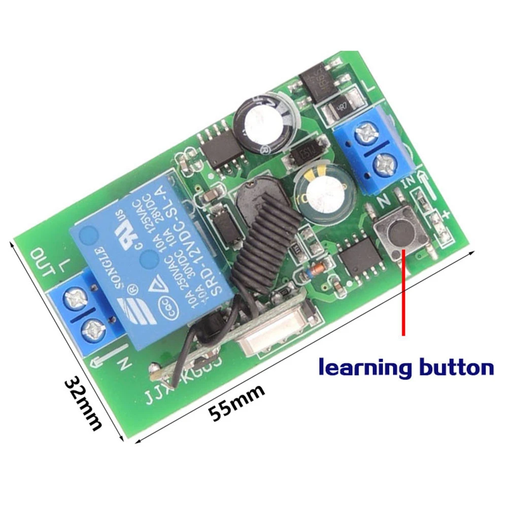 

433 МГц 220 В беспроводной пульт дистанционного управления переключатель вкл/выкл 110 В пульт дистанционного управления радиочастотный приемник передатчик, комплект из 1
