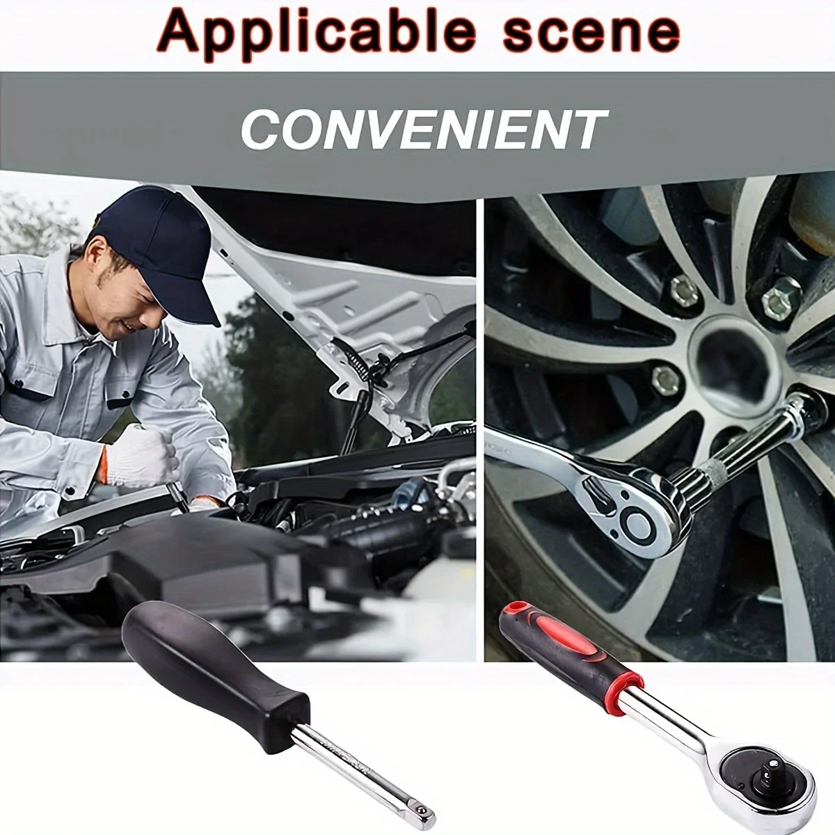 46 шт. набор головок инструмент для ремонта автомобиля гаечный ключ с храповым