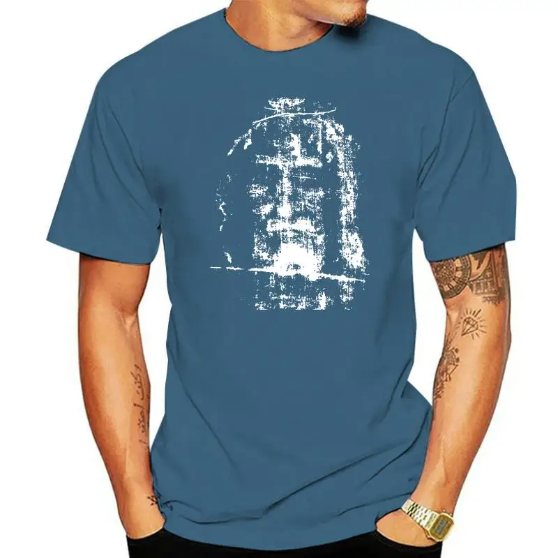 

Мужская Повседневная футболка Shroud из Турина с изображением Иисуса Христа, забавные хлопковые футболки на заказ