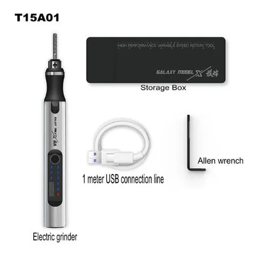 Перезаряжаемая электрическая мини-шлифовальная машина GALAXY Tool T15A01 вращающийся