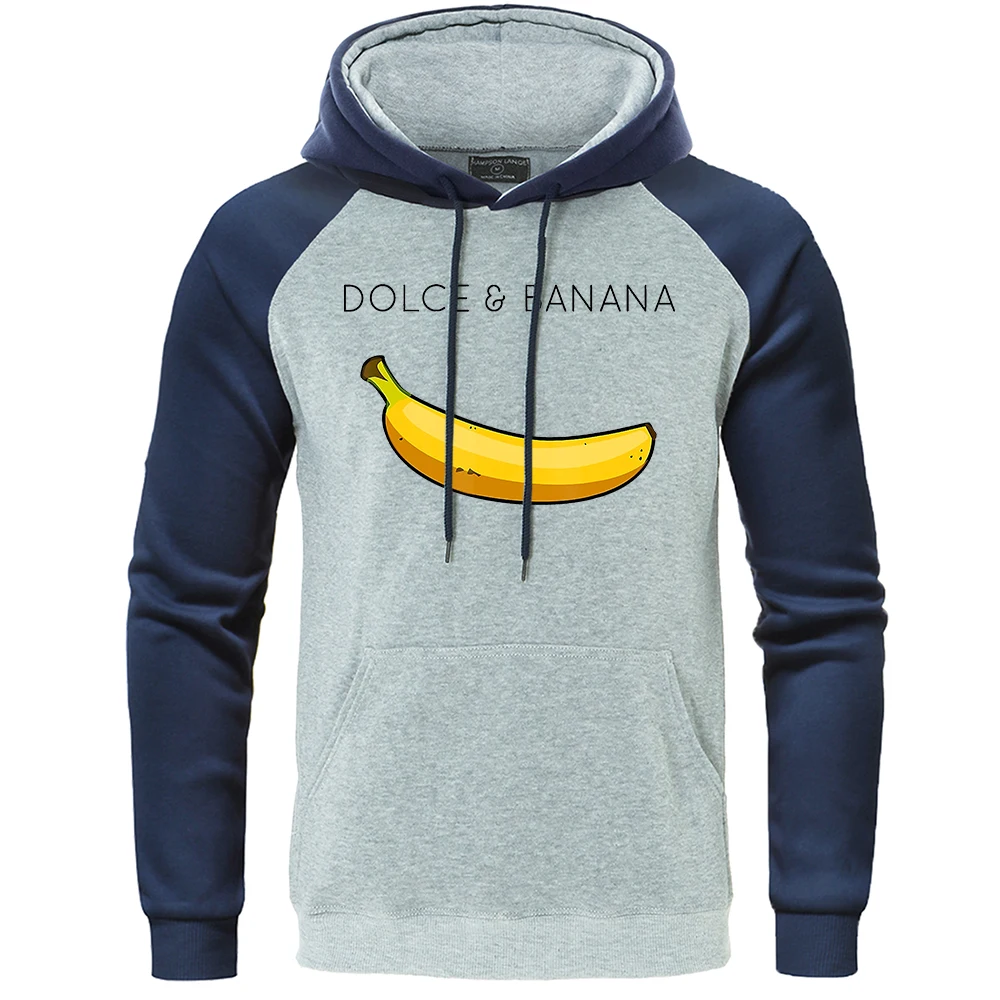

Dolce&Banana Kawaii Printed Funny Men's Hooded Loose Plus Size Pullover Raglan Sleeve Street Hooded Hip Hop Men's Hoodie