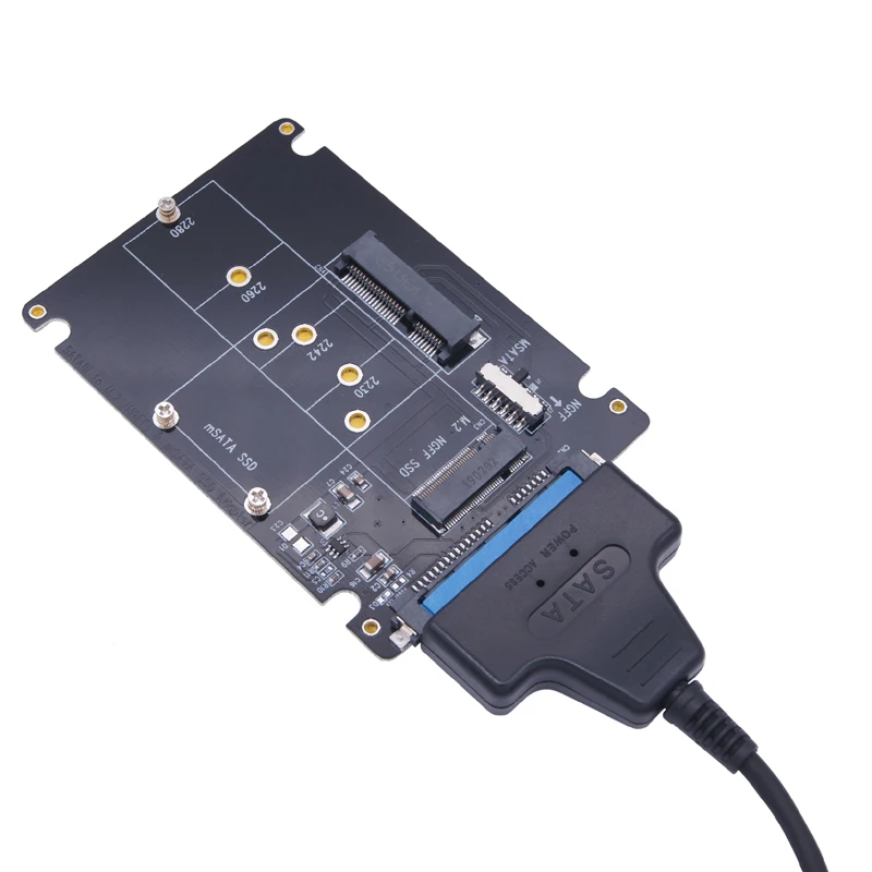 Адаптер SSD M.2 NGFF или MSATA — SATA 3.0 USB 2 5 Жесткий диск в 1 конвертер кабель для чтения