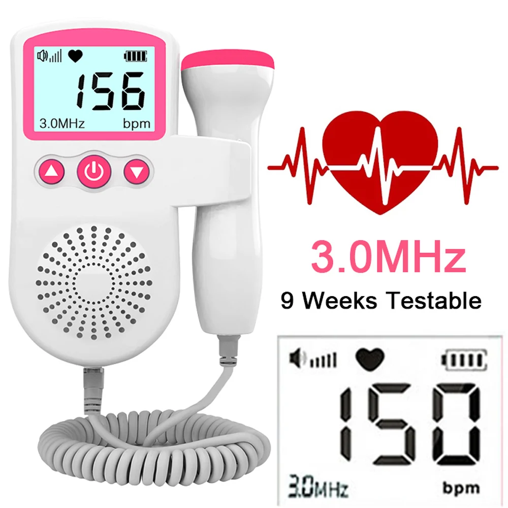 

Детектор сердцебиения, фетальный допплер, ультразвуковой допплер для беременных, карманный допплер, монитор плода, 3,0 МГц