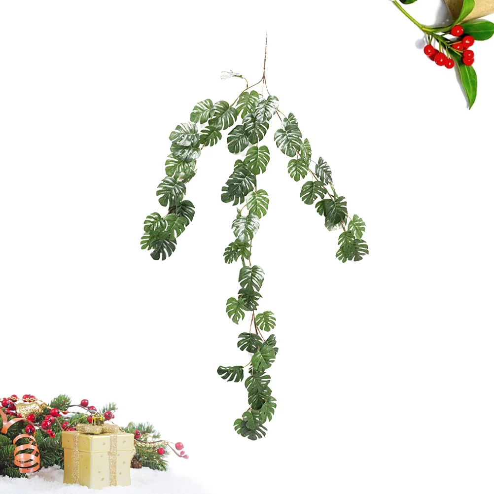 

Artificial Plants Flower Garlands Home Decoration Supplies Fake Monstera Leaves Green Simulation Turtle