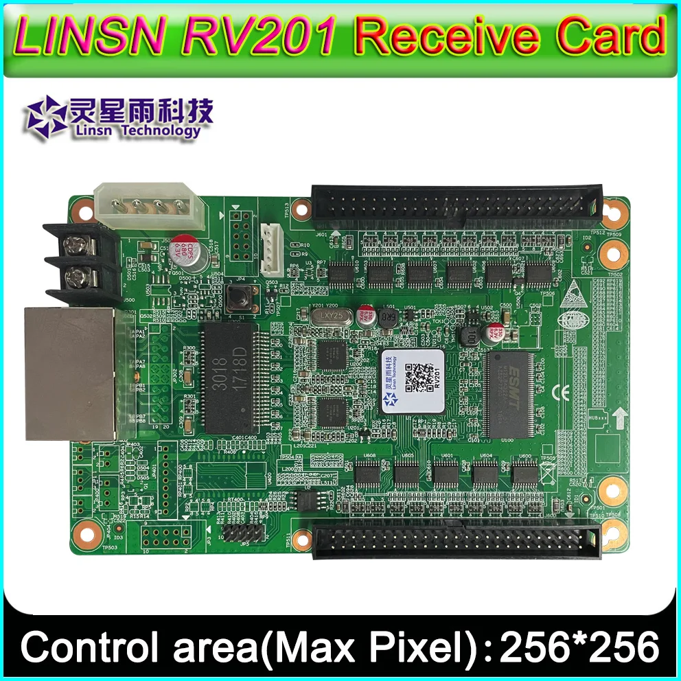 LINSN RV201 Receiving card Full color LED display screen controller, Universal interface suitable for all kinds of HUB board