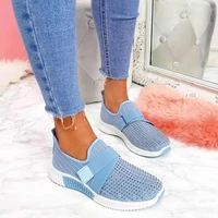 women sneakers 2022 new bling rhinestone ladies shoes slip on comfortable sole running walking shoes female flat sports shoes