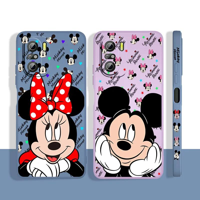 

Cute Cartoon Disney Mickey Minne For Xiaomi Redmi K50 K40 10X 10 9T 9AT 9A 9C 9 8A 8 7 6A Gaming Pro Liquid Left Rope Phone Case