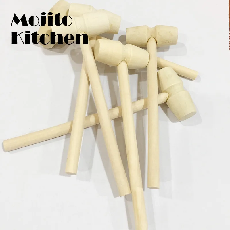 

5Pcs MINI Wooden Hammer Mallet 140x42mm Crab Lobster Seafood Crackers Kids Toys Funny Craft Wood Diy Wood Crafts