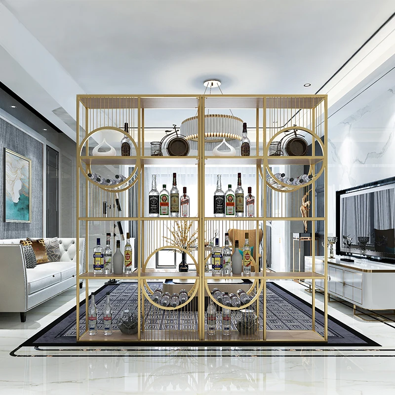 

Nordic modern creative bookshelf partition shelf screen shelf living room decoration dining room entrance display rack