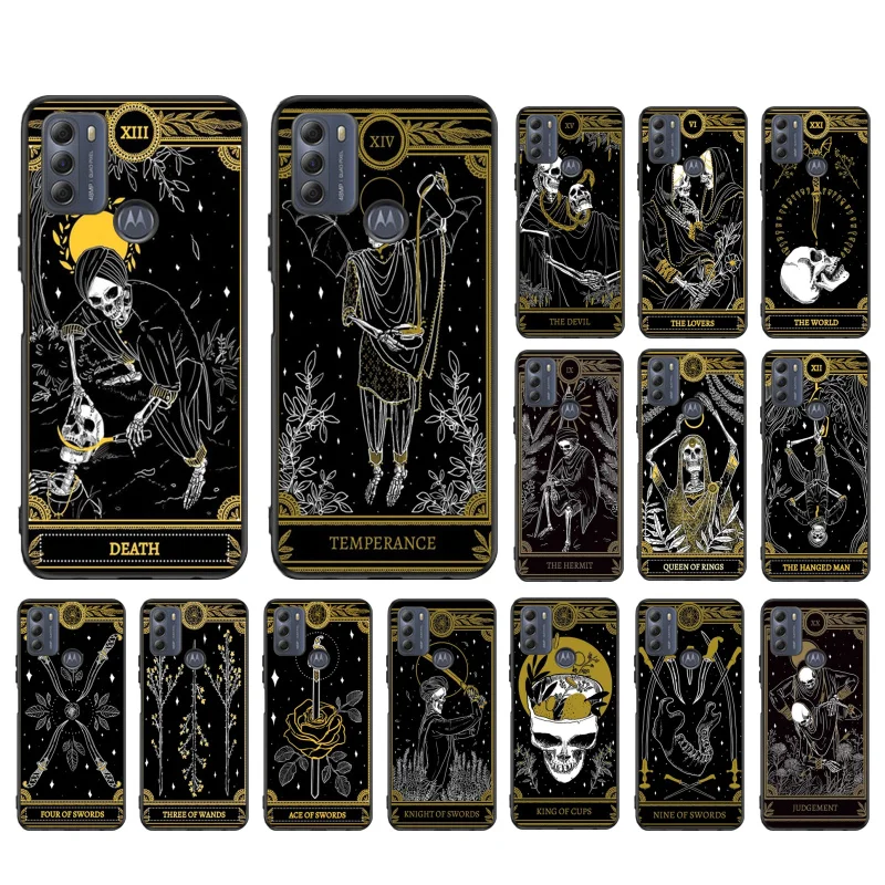 

Death Tarot Phone Case for Motorola Moto G 5G G50 G30 G20 G10 G60 G Pure G Stylus G100 G9Plus G Power