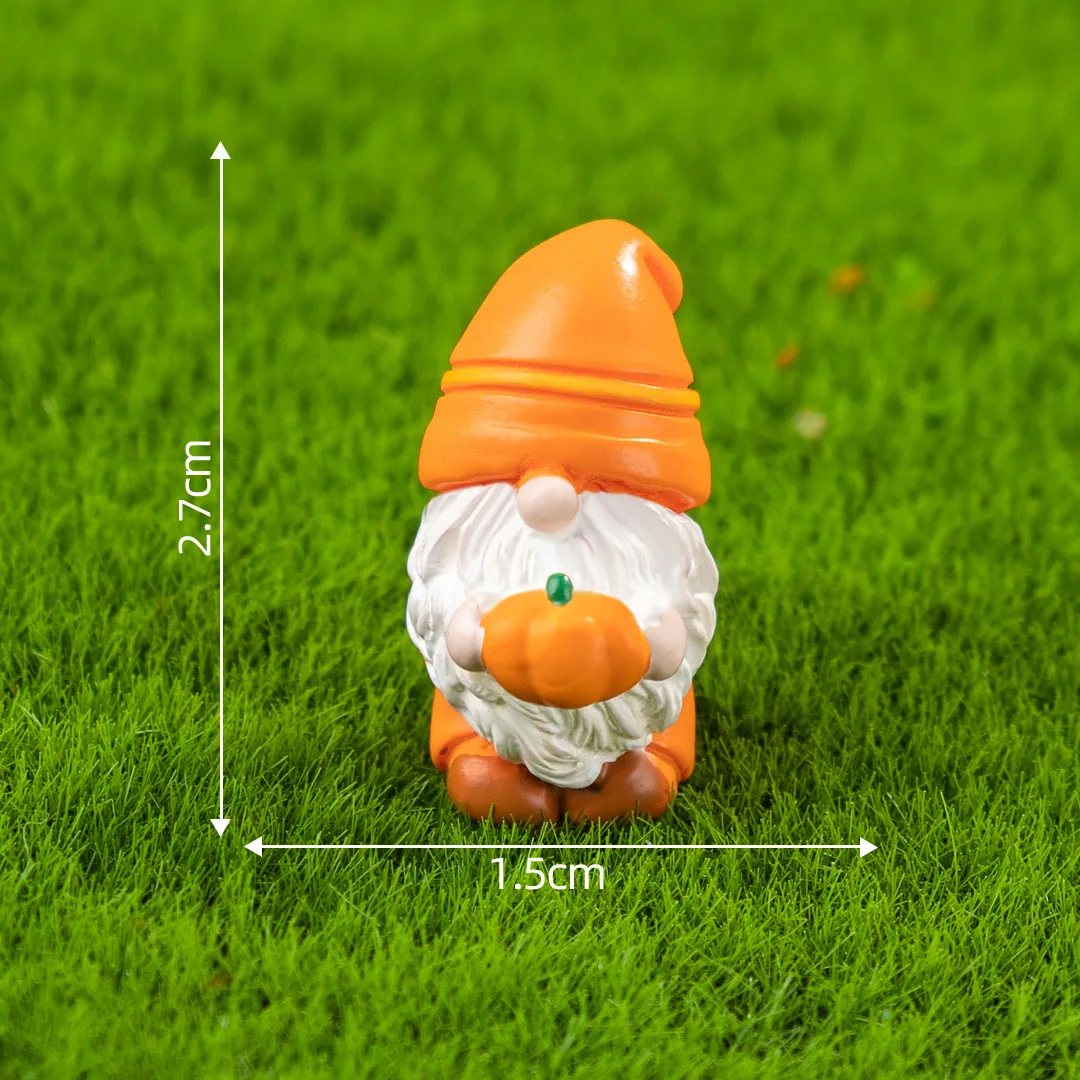 Миниатюрная фигурка милая оранжевая кукла-карлик смоляные микропейзажные