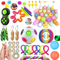 cute fidget sensory toys children anxiety stress relief shrink tube for kids adult push squeeze pea flying chicken games gifts