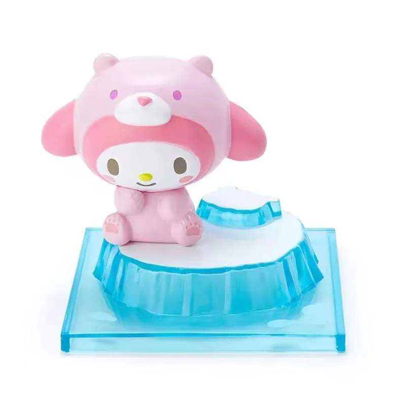 Фото Sanrio аниме Мелодия КТ Кот глухая коробка Kawaii экшн-фигурка загадочная коробка Cinnamoroll Пом Пурин Косплей Снежный мир Подарок детская игрушка №4