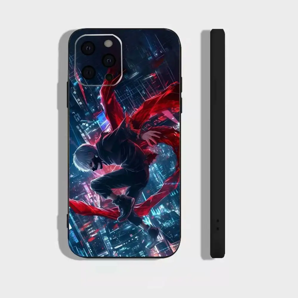 Чехол для телефона Tokyo Ghoul Kaneki Ken (аниме) для iPhone 17, 16, 15, 14, 13, 12, 11 Plus, Pro Max и других моделей, мягкий черный чехол (art.: 3920da02485de) - 3920da02485de