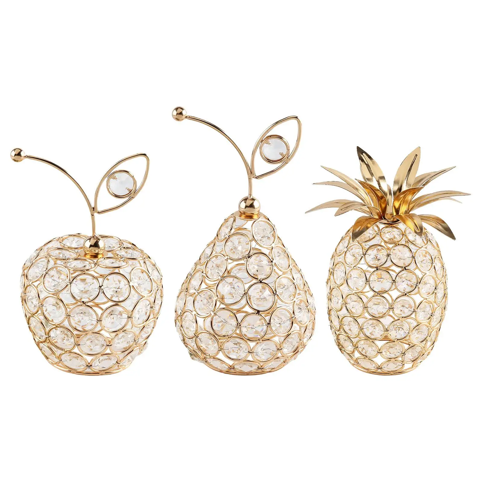 

3D Хрустальная фруктовая статуя, художественная Статуэтка для настольного украшения столовой