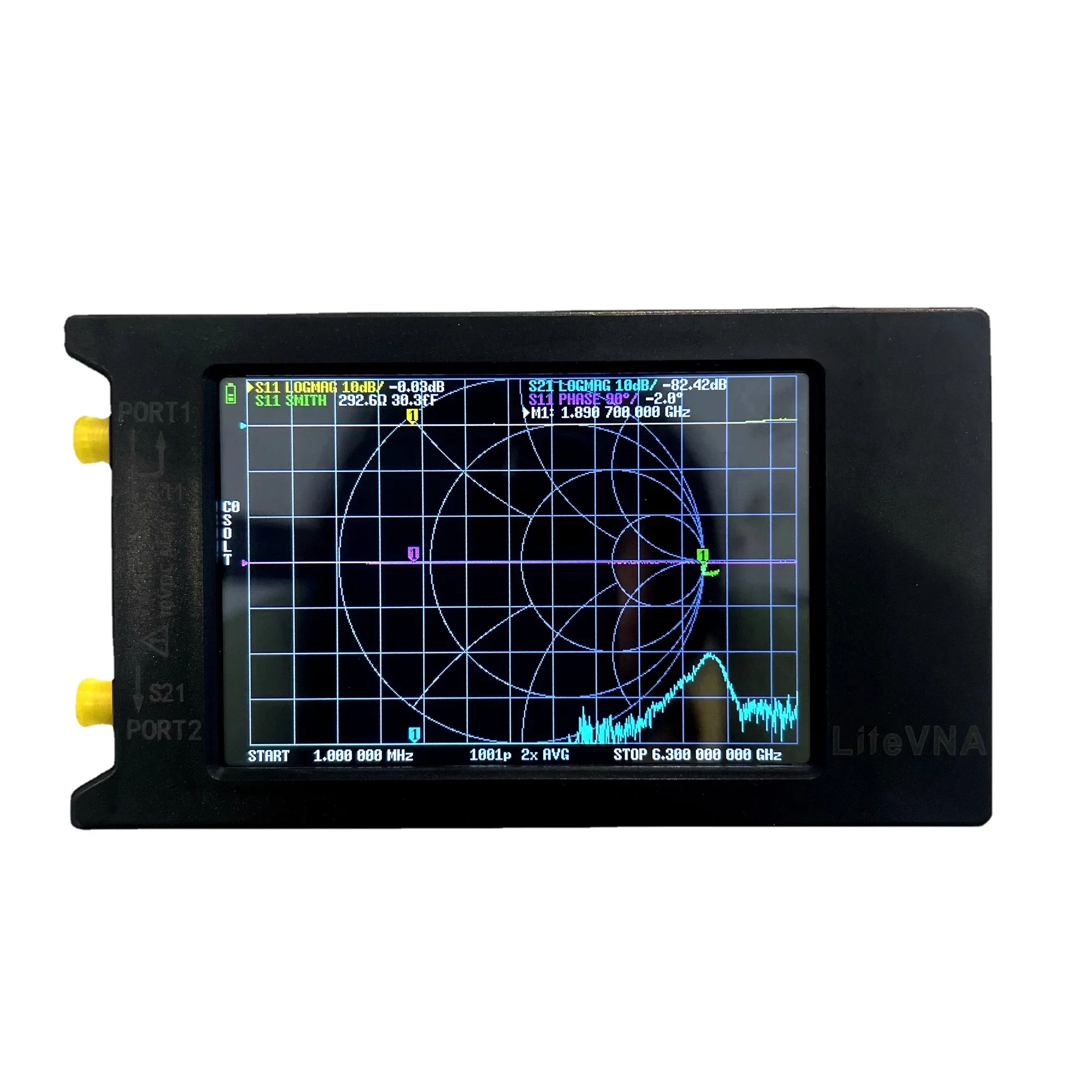 6 ГГц 50 кГц ~ 3 LVNA 2 8 "/4" Дисплей Векторный анализатор сети HF VHF UHF Антенный