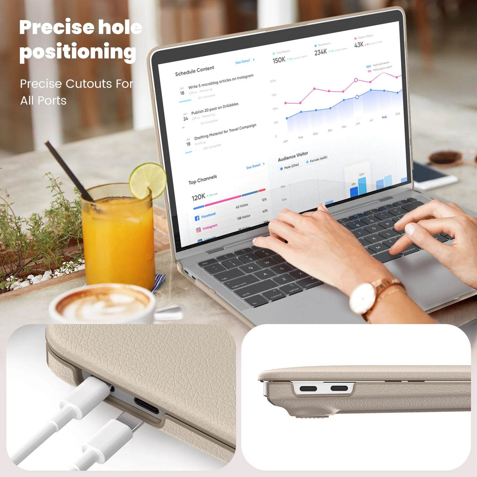 Чехол-подставка для ноутбука Macbook Air 13 чехол M1 M2 M3 Pro 16 M4 14 15 аксессуары из