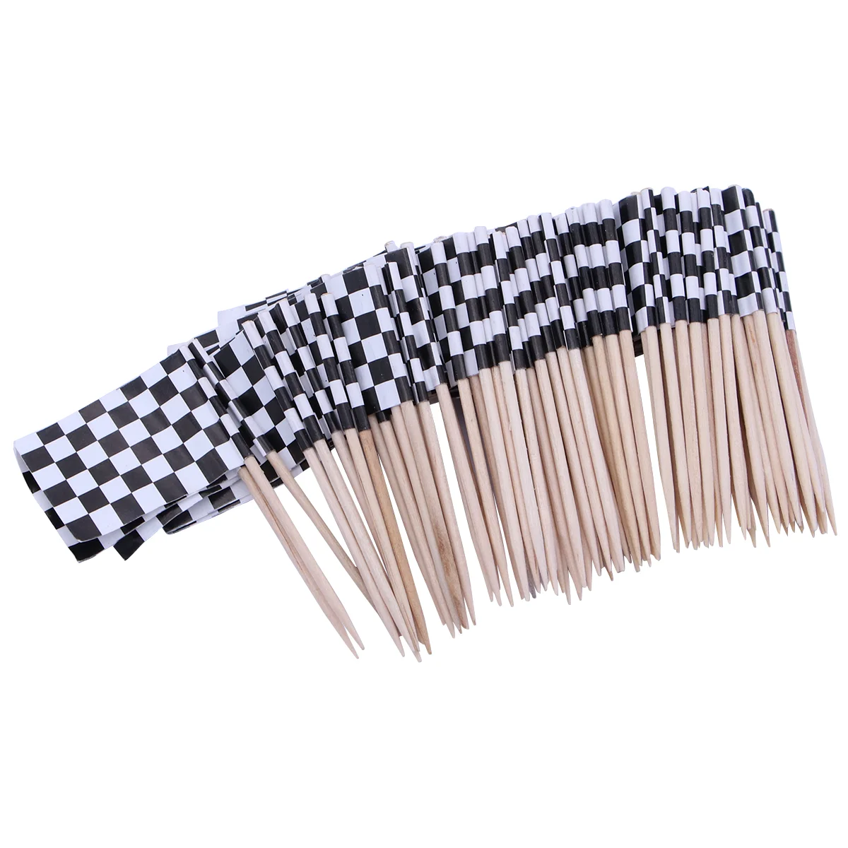 

Flag Flags Toothpicks Checkered Picks Toppers Race Toothpick Cupcake Racing Party Car Appetizer Supplies Fruitfor Cocktail Wood