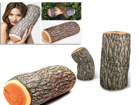 

Wood shaped log pillow