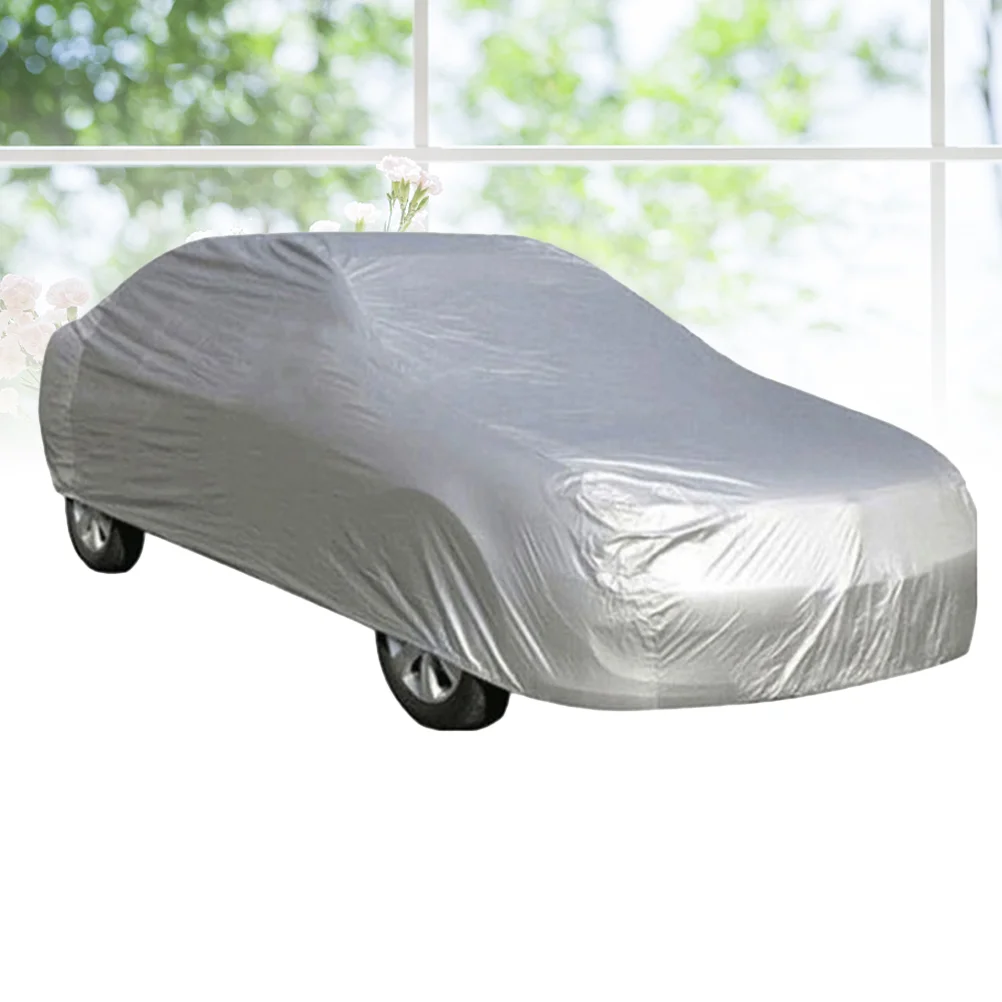 

Car Summer Dustproof Car Clothing Car Cover - Size M (Silver)