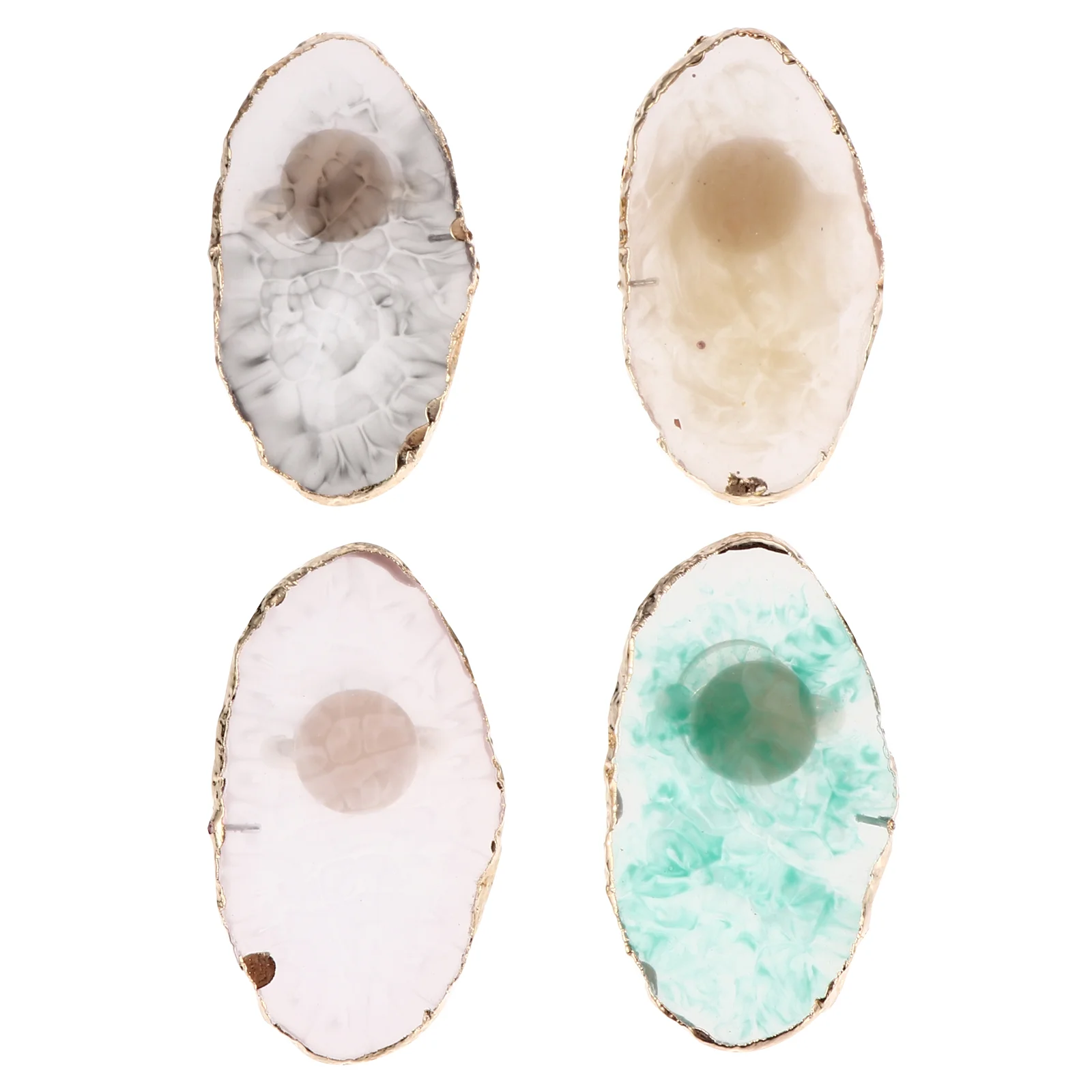 4 шт. палитра для ногтей краска гель-лак лоток смешивания блестящее кольцо