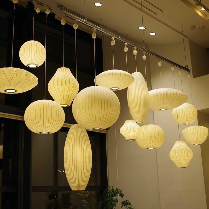 Italian Cloth Lamp Nordic Hanging Lamps Designer Pendant Lights for Living Room Bedroom Lamp Bar Restaurant Led Light Fixtures