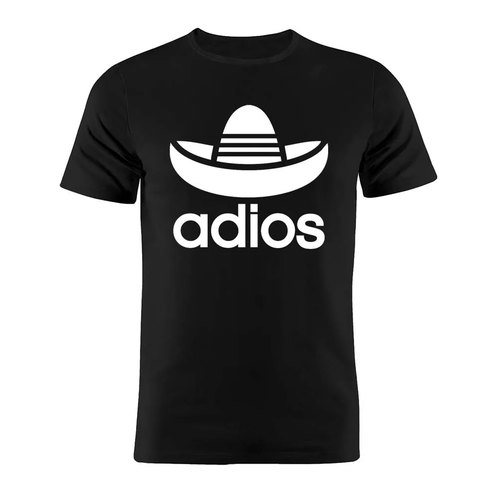 

Unisex 100% Cotton T-Shirts for Men and Women Adios Goodbye Spanish Mexican Parody Geek Gift O-Neck Shirts Summer Short Sleeves
